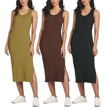M 18485 Plus Size Sleeveless Knit Long Dress ����������֯��