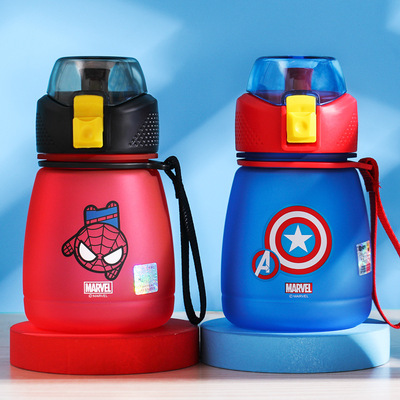 正品迪士尼卡通磨砂炫彩太空成人吸管水杯儿童吸管户外运动小水壶