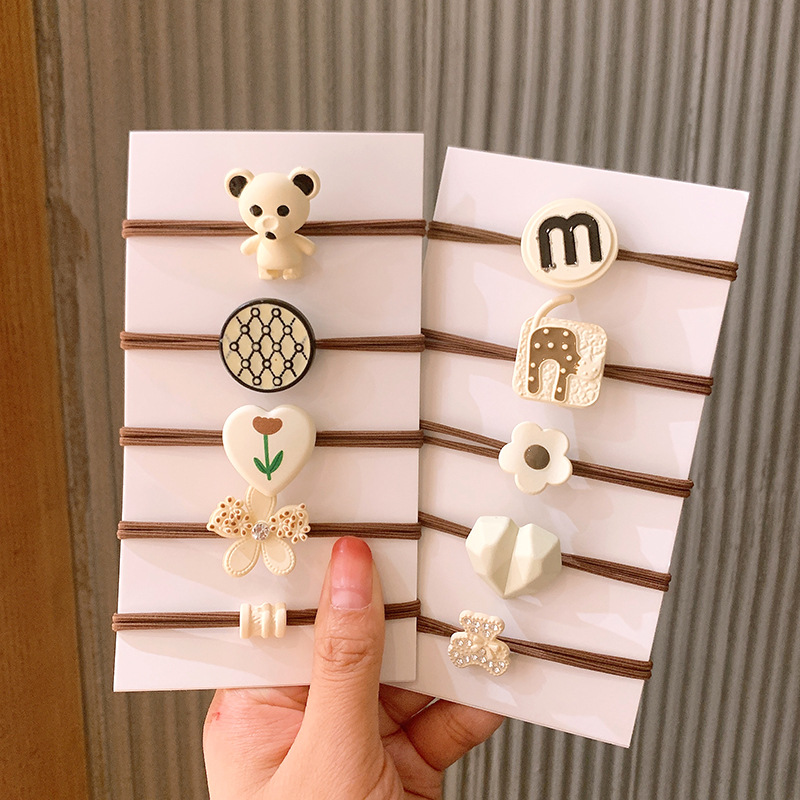 7# white five-flower 10-piece set (OPP bag)