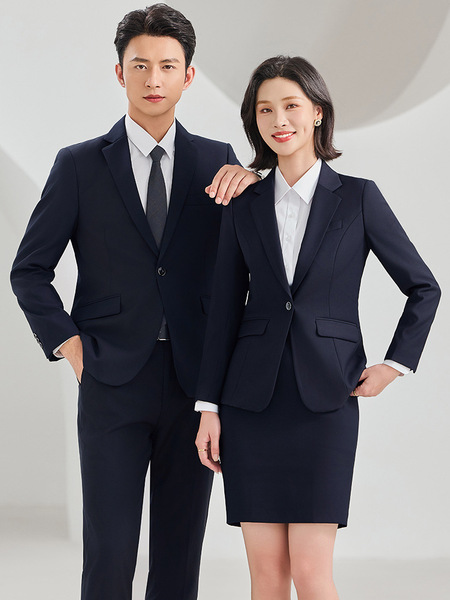 Autumn and Winter Thick Serge Men's and Women's Classy Elegant Work Clothes Business President Lawyer Casual Professional Wear Suit