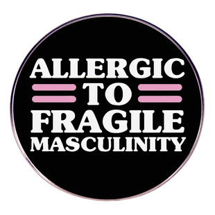 The Fragile Man's Allergy-preserving Brooch Humorous English Pin Badge Metal Alloy Badge Accessories