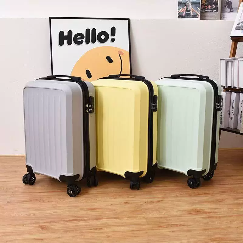 男女同款礼品拉杆箱20寸清新纯色旅行箱静音万向轮可印刷loog批发