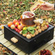 Square round stove tea stove full set outdoor portable charcoal grill camping home courtyard barbecue grill