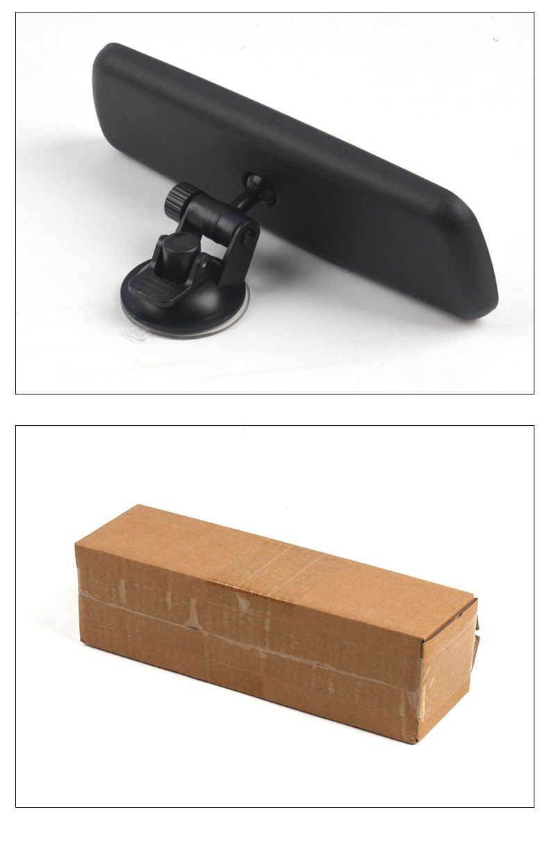 Universal Suction Cup Car Interior Rearview Mirror, Anti-Glare, High-Definition, Wide-View Reversing Auxiliary Mirror