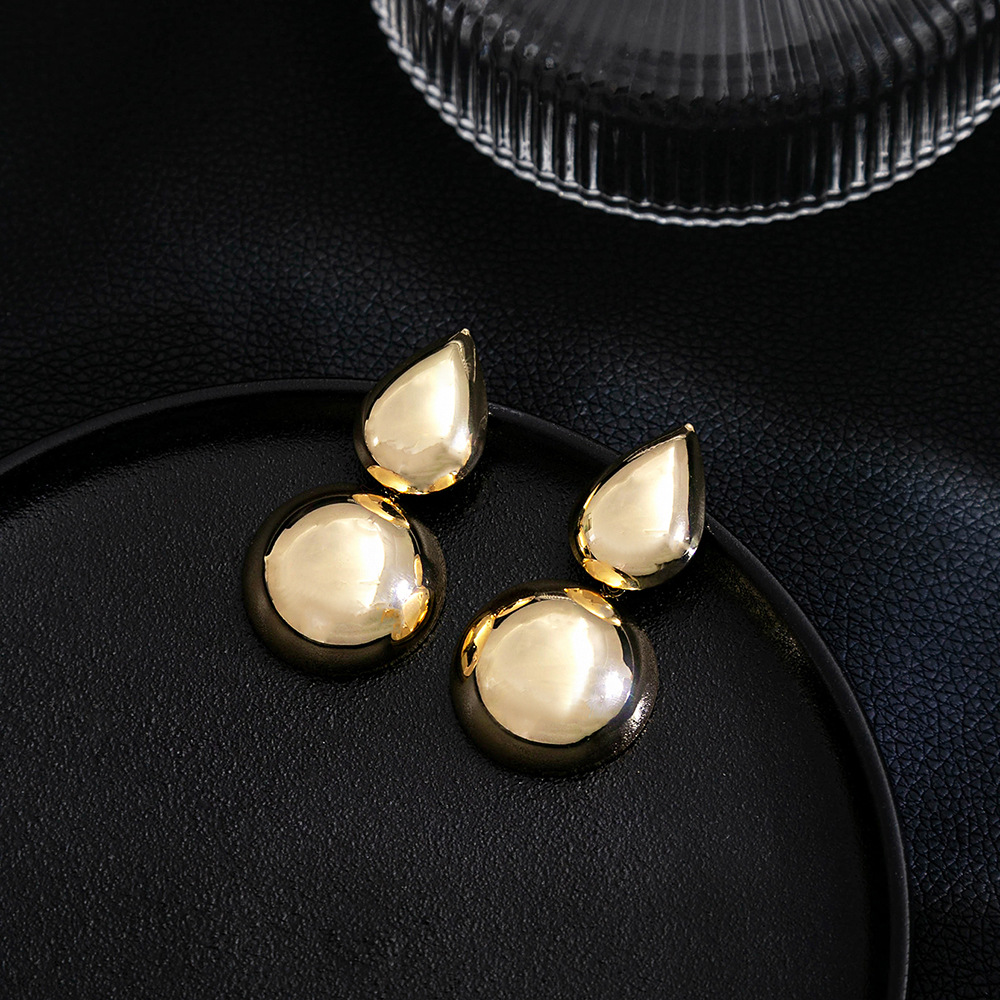 16g Weight Drop Earrings Classification 1 Pair Quantity Daily Occasion Iron Material Geometric Pattern Women's Gender Plating Design Simple Style Style 1 Pair Simple Style Geometric Plating Iron Drop Earrings 33