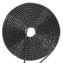 PE塑料缠绕管绕线管电线护线管螺旋包线管理线器蛇形管黑白6 8 10