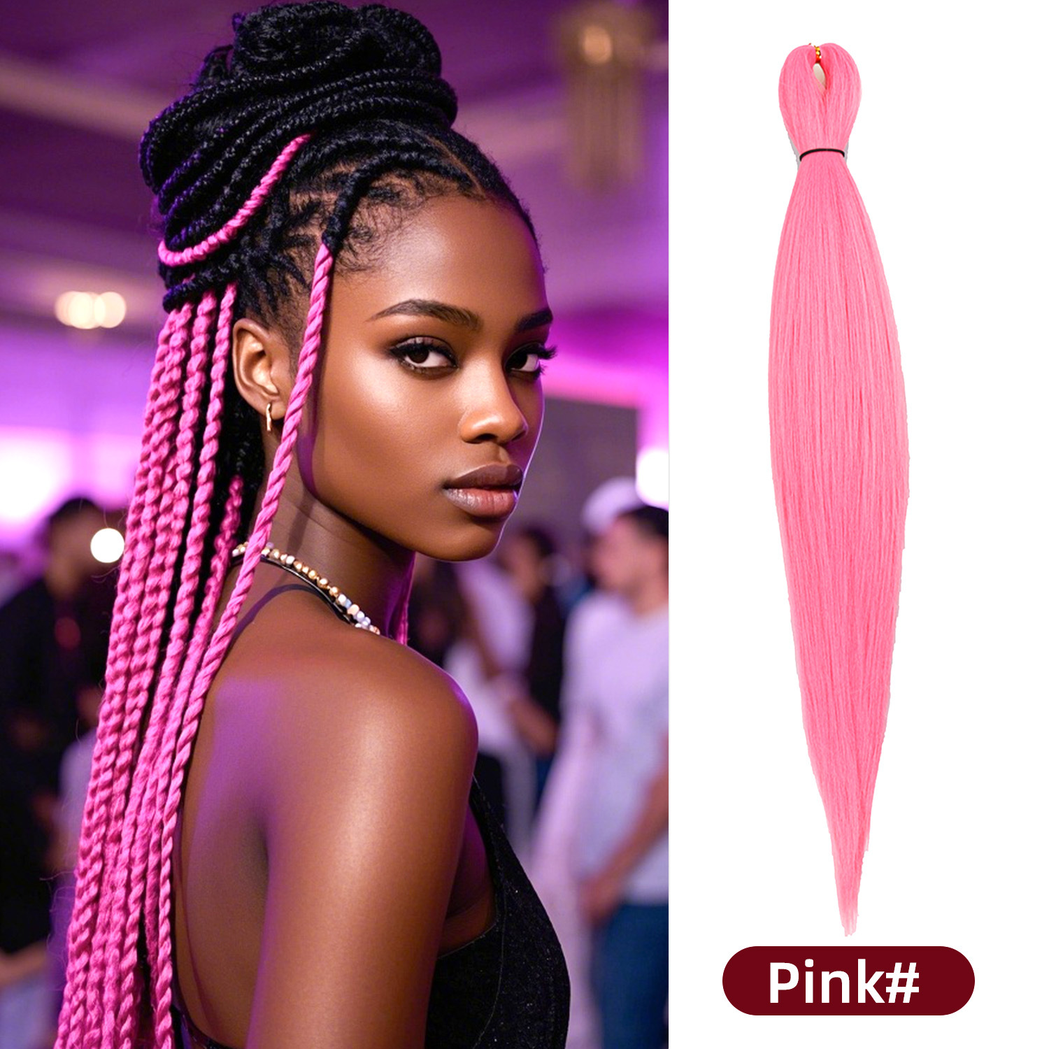 Pelucas de trenzas grandes EZ para actuaciones, populares en línea, trenzas versátiles para mujeres africanas, rastas de fibra sintética de colores al por mayor, muy vendidas en África.