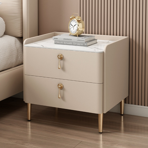 Nankang furniture bedside table simple modern ultra narrow light luxury slate solid wood smart wireless charging bedroom bedside
