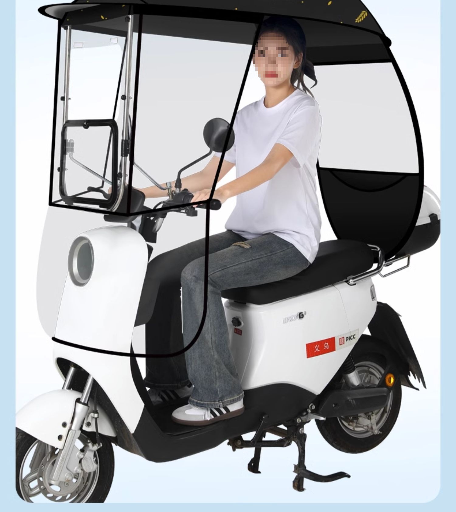 Electric Scooter Canopy New Model Sunshade Rainproof Windproof Cover Motorcycle Sunshade Detachable Safe Wholesale