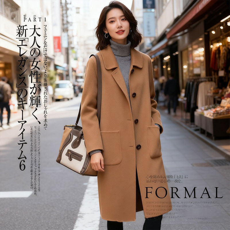 2025 New Double-Sided Wool Coat for Women, Mid-Length Double-Sided Woolen Coat, Loose Woolen Thickened Jacket