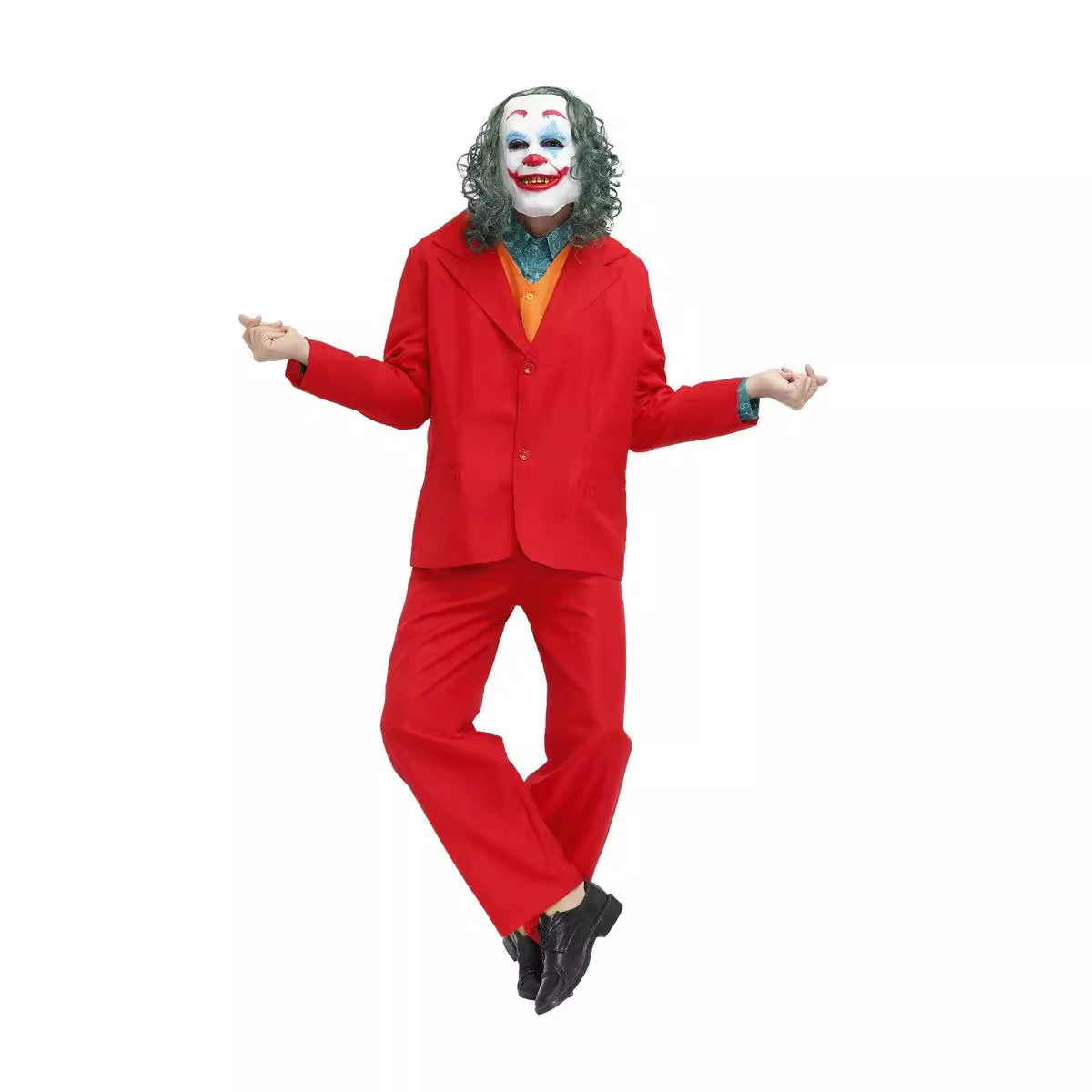Клоун в костюме DC фильма Joker Joker Jeker, карнавальные наряды на Хэллоуин, аниме выступление