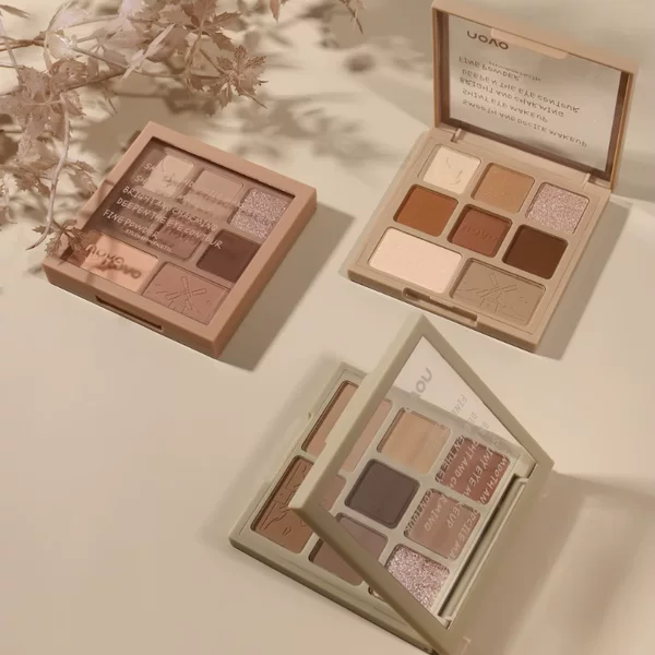 Novo5604 Eight-Color Eye Shadow Cement Gray Dry Rose Linen Brown Earth Color Pearlescent Matte Eye Shadow Palette