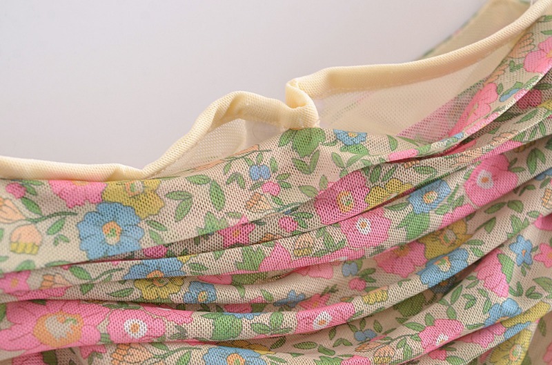Floral Print Elastic Wrap slip Dress NSXDX117531