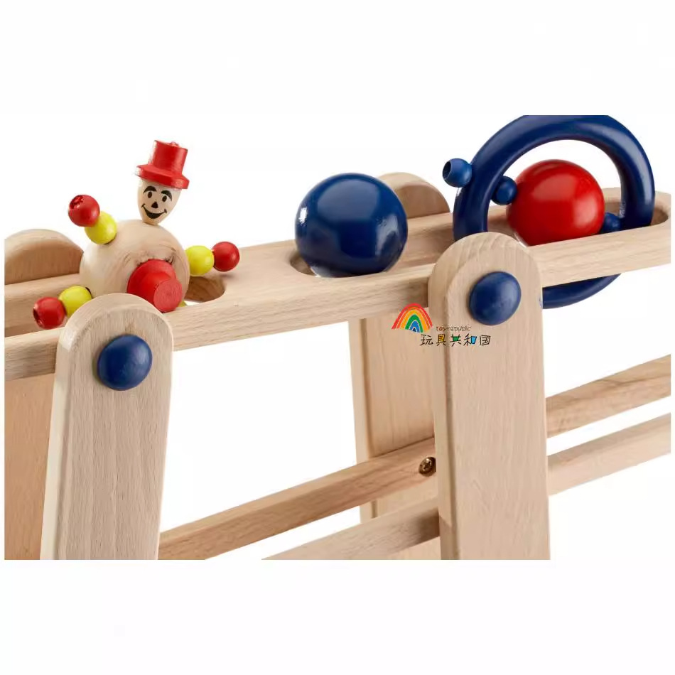 De haya completo alemán loco rápido Rolling Ball Roller Coaster Track slide rápido deslizamiento juego de carreras juguete de madera