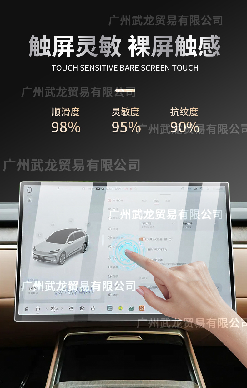 Suitable for 25 Models of Ledao L90 Navigation Screen Tempered Film, Central Control Protective Film, Car Interior Decoration Accessories