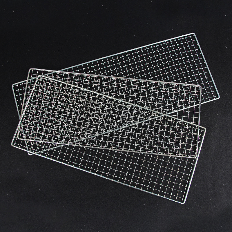 批发不锈钢烧烤网电镀烤网烧烤炉网片烤鱼夹烤肉网户外烧烤用具|ms