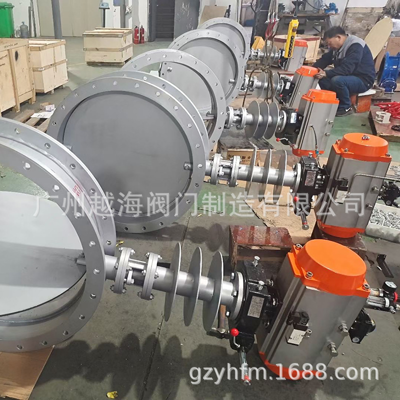 D343H-10C带伸缩器蝶阀 D641X气动软密封蝶阀 /广州富莱斯阀门