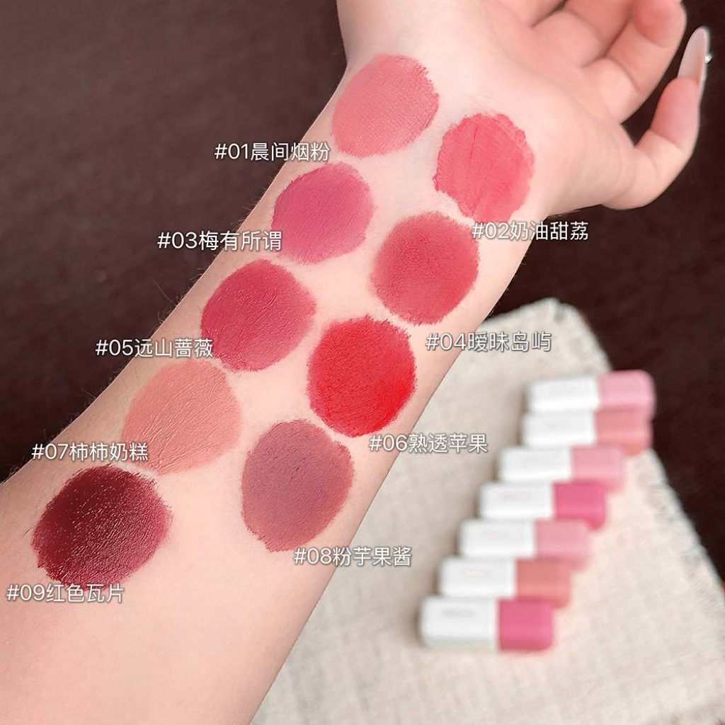 LUCKGO Candy Story Lippaste suave glutinoso terciopelo niebla mate diaria baja saturación maquillaje transfronterizo para estudiantes
