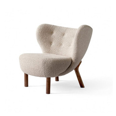 Designer Sheepskin Linen Arc Italian Minimalist Villa Irregular Simple Lazy Single Chair Fabric Sofa 