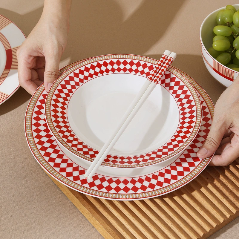 Creative ceramic tableware, set, chopsticks, simple and elegant design, European style