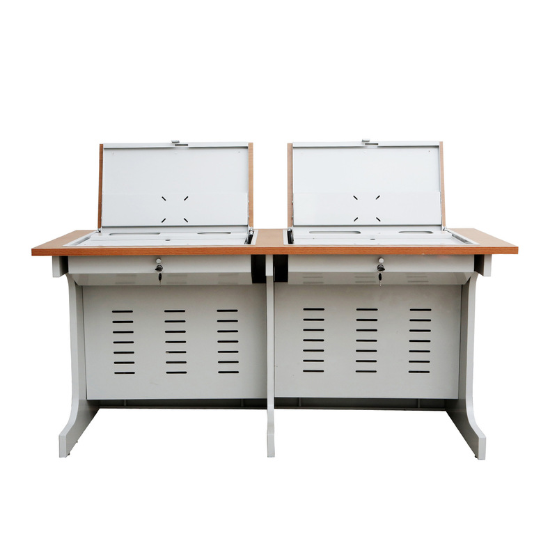 Flip-Up Computer Desk School Multimedia Classroom Training Table Computer Room Monitoring Room Computer Desk Hidden Flip-Up Table