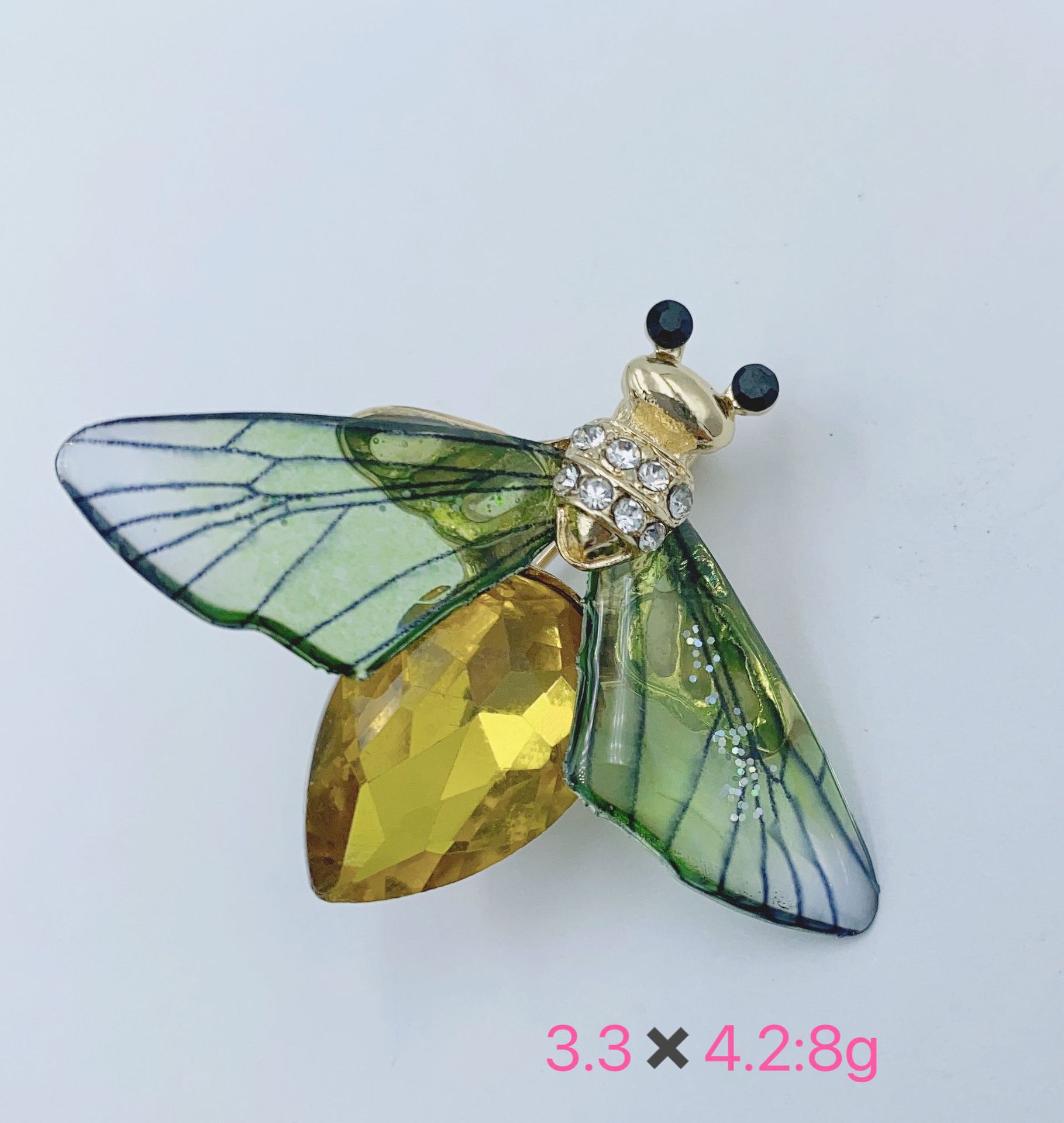 Plating Design Simple Style Style Simple Style Pin Butterfly Alloy Plating Rhinestones Women'S Brooches 1 Piece