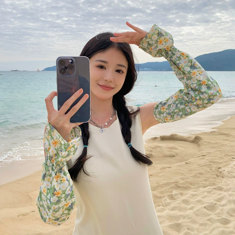 Ретро-милое летнее сексуальное short sleeves, свободный крой, рукава-фонарики, солнечная защита