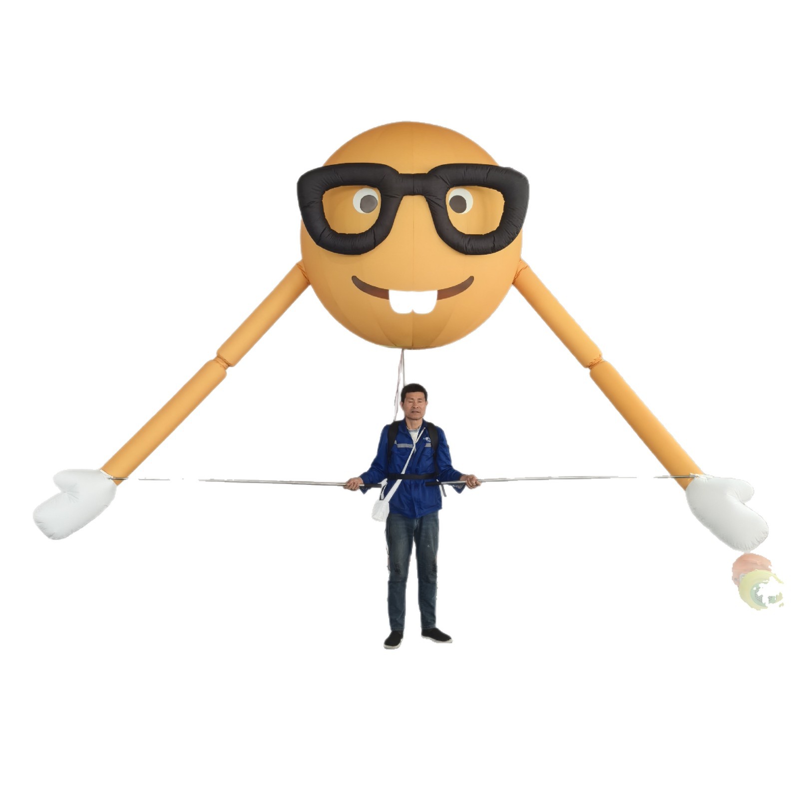 Transfronterizos venta caliente personalizada emoji paquete de aire modelo de muñeca ropa de muñeca salto de espectáculo de crucero de simulación modelo de aire inflable