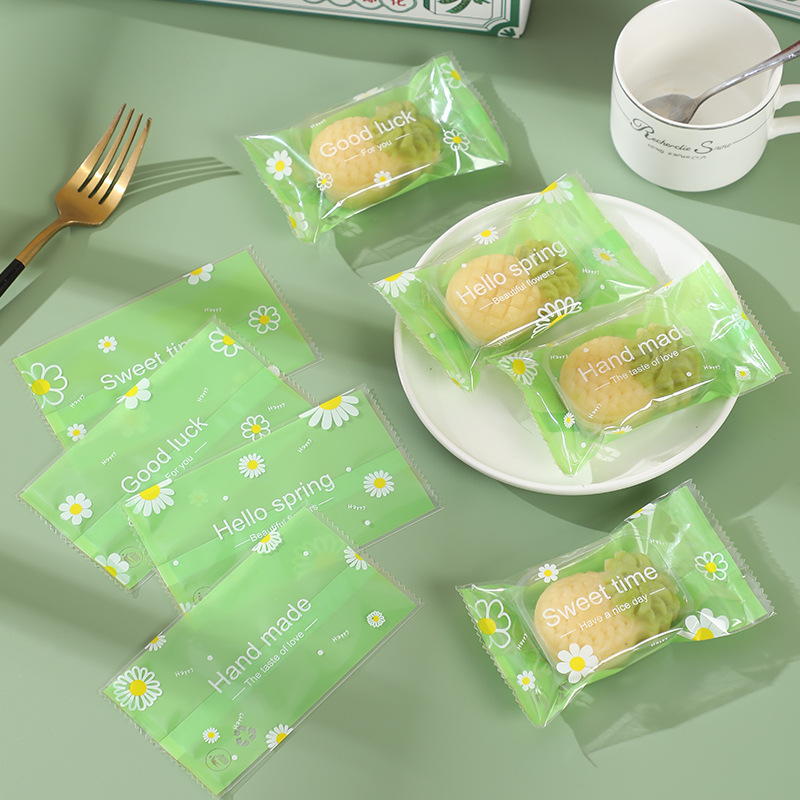 Caja de bolsa de embalaje de pastel de frijol verde caja de bolsa de helado para hornear máquina de helado de Frijol mungo bolsa de sellado autosellante soporte inferior transparente al por mayor