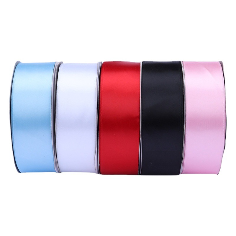 5cm cinta de poliéster arco DIY cinta ramo de boda pastel de frutas caja de regalo embalaje cinta de satén de colores