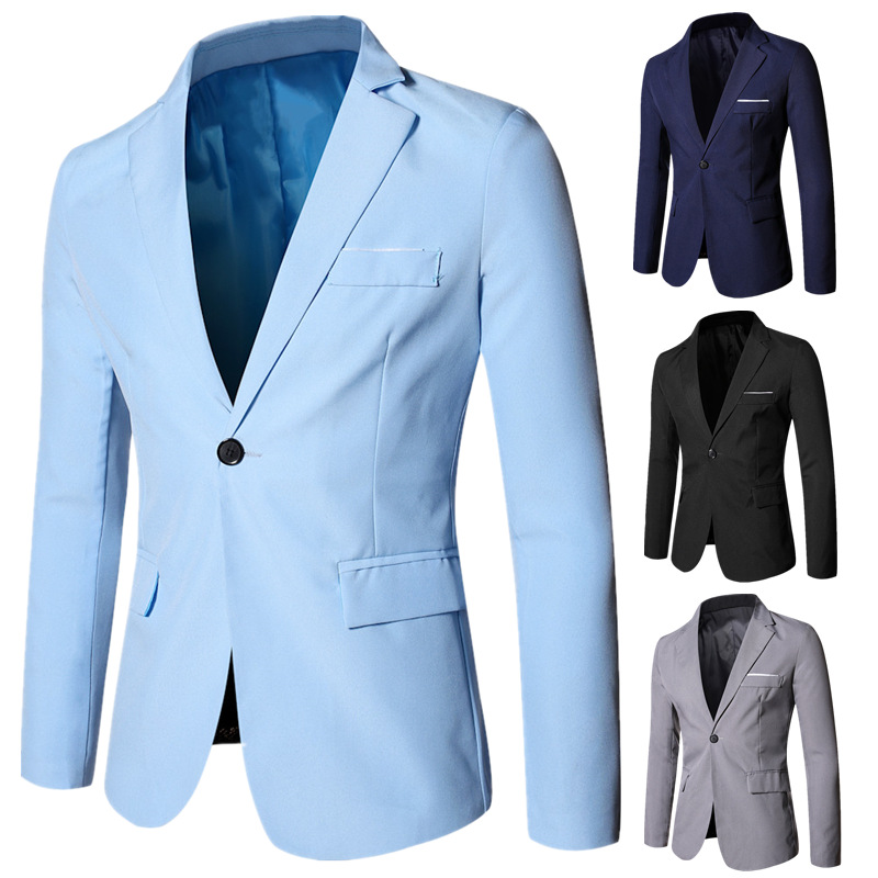 Traje de comercio exterior transfronterizo al por mayor de tamaño europeo nuevos hombres traje casual de negocios Chaqueta de traje Delgado europeo y americano