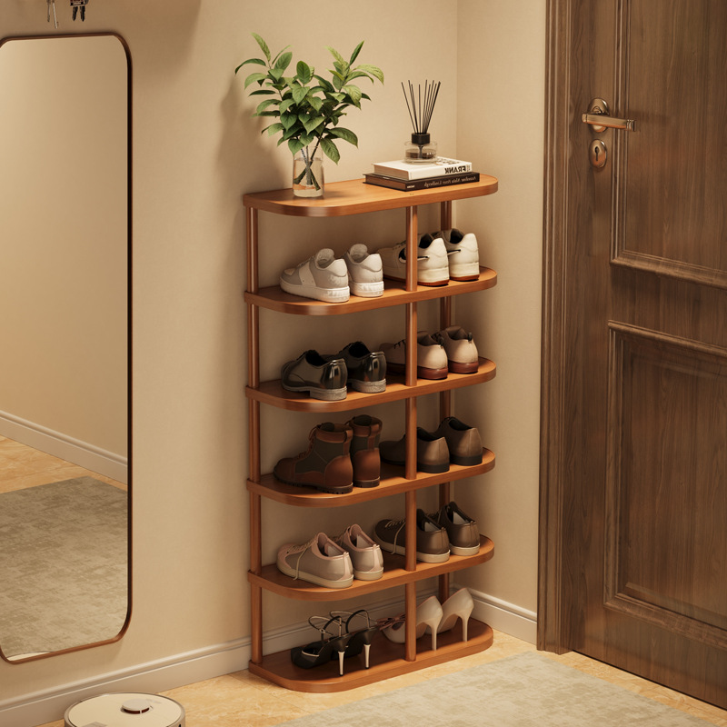 Estante de zapatos simple puerta multicapa casero de gran capacidad gabinete de zapatos casero dormitorio pequeño cinturón de botas para organizar el marco de almacenamiento