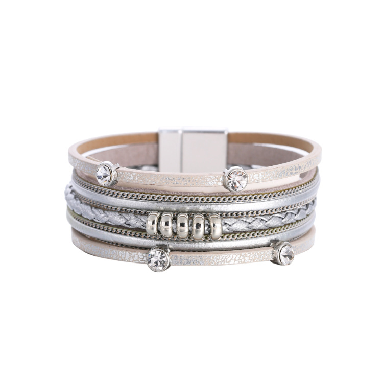 Böhmische Mehrschichtige Geometrische Lederarmband Großhandel display picture 22