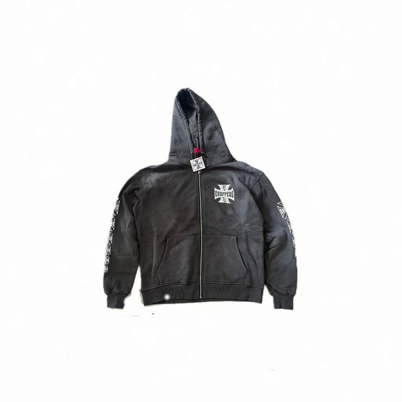 erd忧郁的富二代宽松West Coats重磅vintage铁十字开衫卫衣帽衫秋|undefined