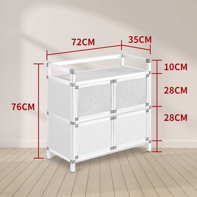 armario de comedor de aleación de aluminio simple armario de cubierta pequeño armario de alquiler armario de almacenamiento armario de cocina doméstico armario de almacenamiento multicapa