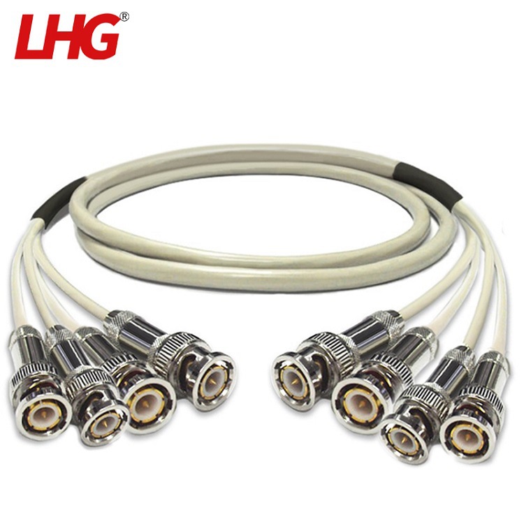 LHG 2M两兆E1成品线SYV75-2-1同轴电缆DDF连接线BNC-BNC四芯
