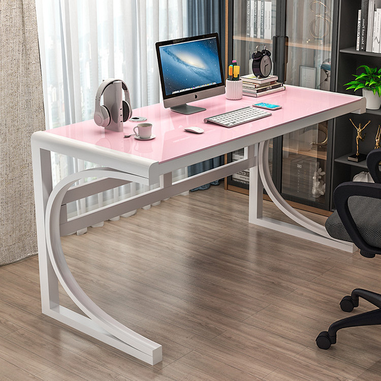 Computer Desk Desktop Desk Home Student Study Table Small Apartment Tempered Glass Gaming Table Simple Office Desk