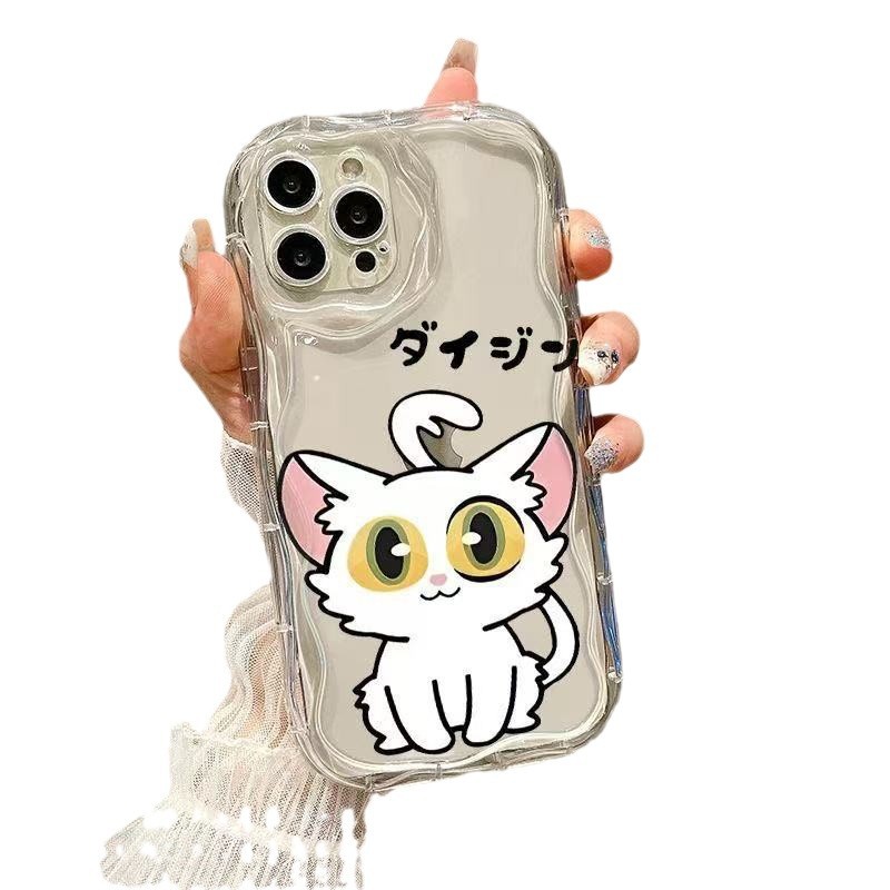 Lindo gatito para iphone16pro funda para teléfono móvil Apple 15 anti-caída 14 Japón y Corea del Sur 13promax nuevo 12x