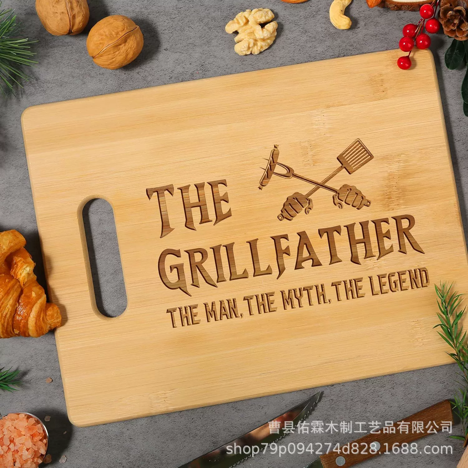 Трансграничная деревянная разделочная доска лазерная гравировка Мемориальная разделочная доска Бытовая резка фруктов доступна Двусторонняя Фестивальная переносная разделочная доска