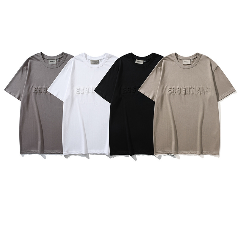 2022 New Trendy Brand Fog Essentials Embossed Lettering on the Chest Casual High Street Short-Sleeve T-Shirt Wholesale 2022 New Trendy Brand Fog Essentials Embossed Lettering on the Chest Casual High Street Short-Sleeve T-Shirt Wholesale