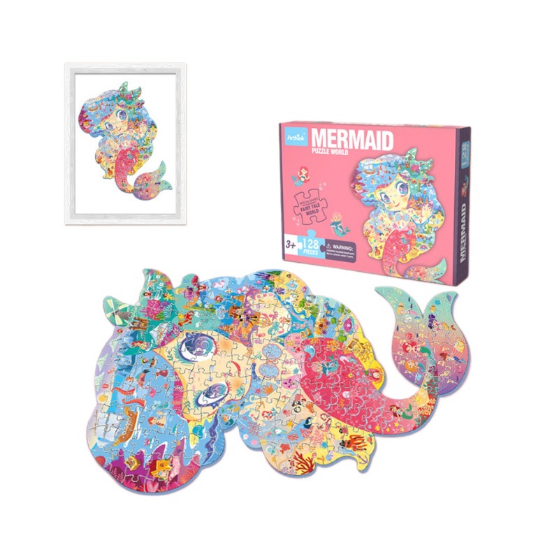 Puzzles infantiles transfronterizos 6 - 10 años de edad en línea juguetes de puzzle al por mayor de papel puzzle de forma alienígena comercio electrónico al por mayor