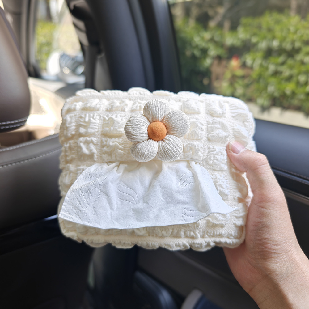 Minimalist Car Seat Tissue Box, Car Tissue Bag, In-Car Armrest Box, Seat Back Tissue Storage and Decoration