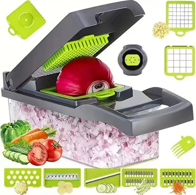 Cortador de Verduras Multifuncional Zhengkai, Picador de Cocina, Rallador, Cortador de Verduras Multiusos para Amazon
