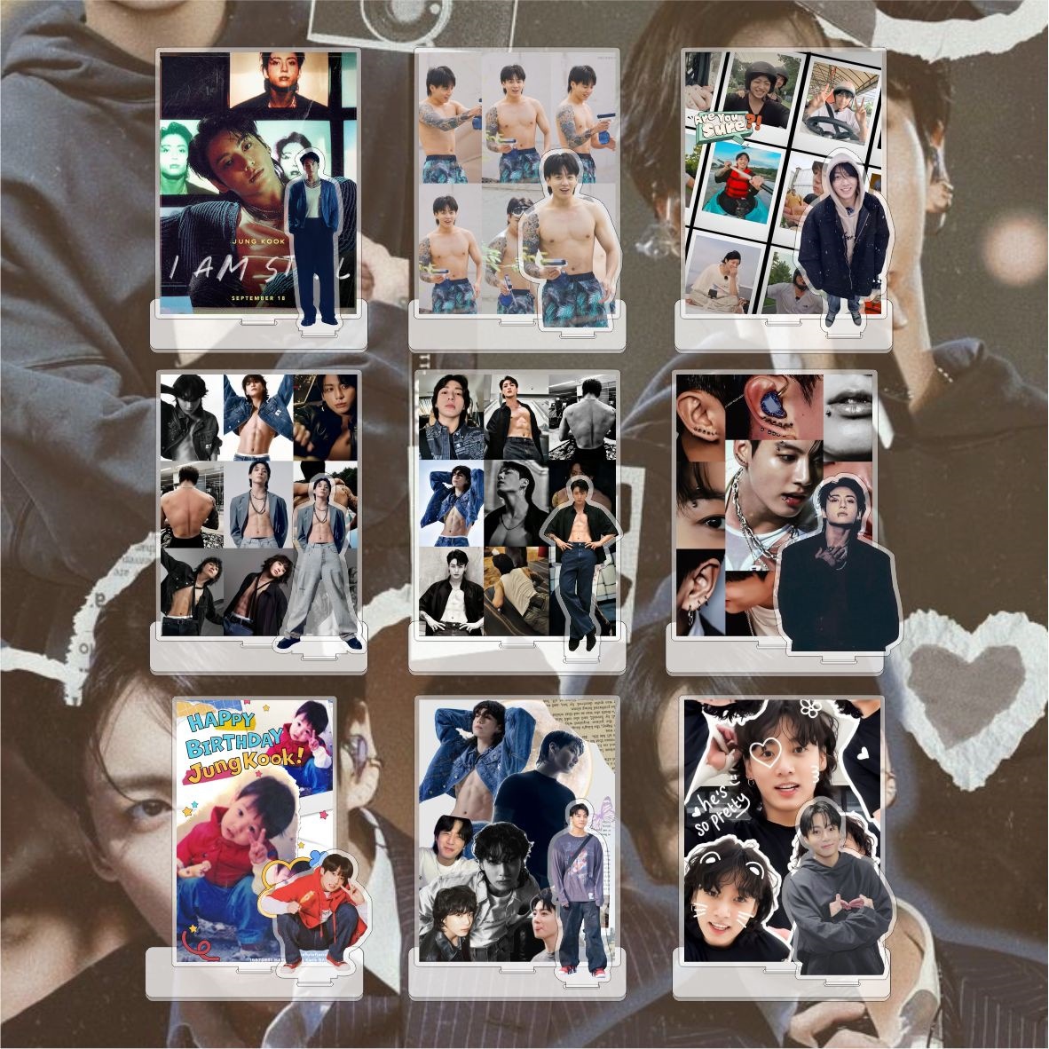 Jung Kook solo album new acrylic double stand desk ornament celebrity merchandise
