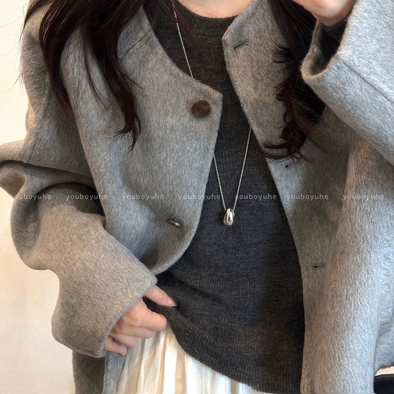 Collar de acero de titanio de plata simple de gota de agua para mujeres 2025 nuevo otoño no decolor largo chaîne de suéter accesorios de chaîne de suéter image 7