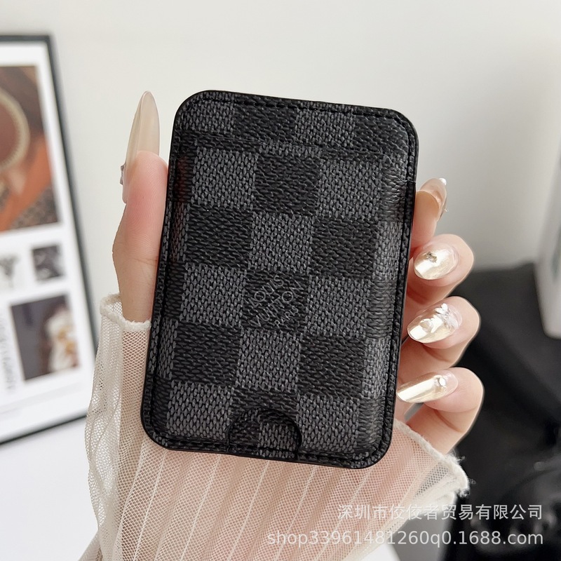 超强磁吸欧美卡包小众ins经典压花小巧收纳包老花潮牌新款时尚女|undefined