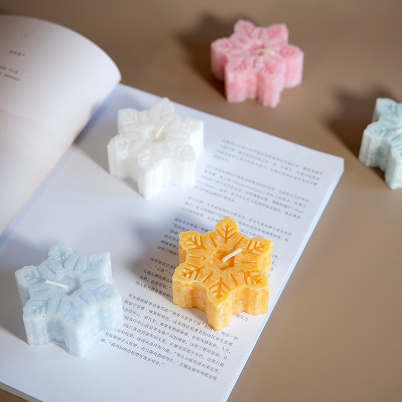 Navidad Año Nuevo copo de nieve aromaterapia decoración de la ventana del hogar banquete vela decoración vacaciones niños cumpleaños personal regalo