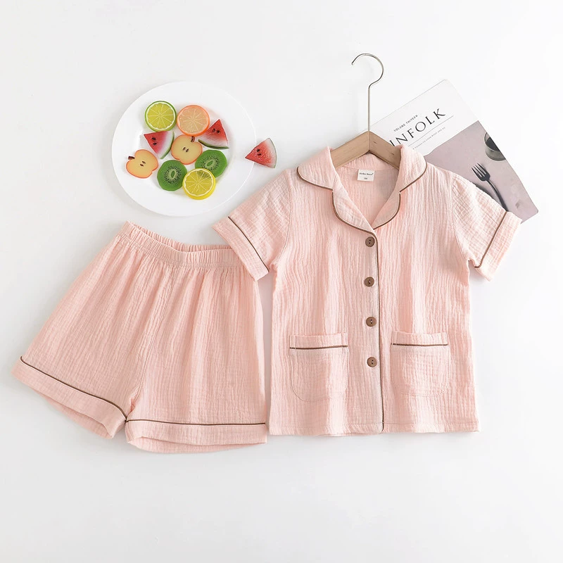 Gauze summer pijama, donut, cotton children's cardigan, flower boy costume, South Korea