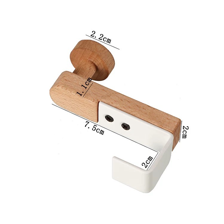 Gabinete de madera de hierro forjado japonés gancho de armario cajón puerta de partición sin marcas sin agujeros de tarjeta 2cm