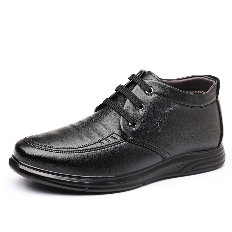 Demi-season high shoes for leather shoes, warm boots, soft sole